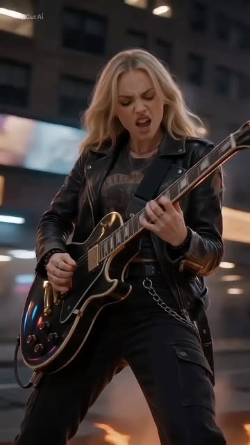 Rock Guitarist Urban Eruption